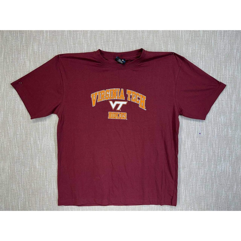 NCAA Virginia Tech Hokies T-Shirt Maroon Cotton Mens XL - 039/1‎ (137)